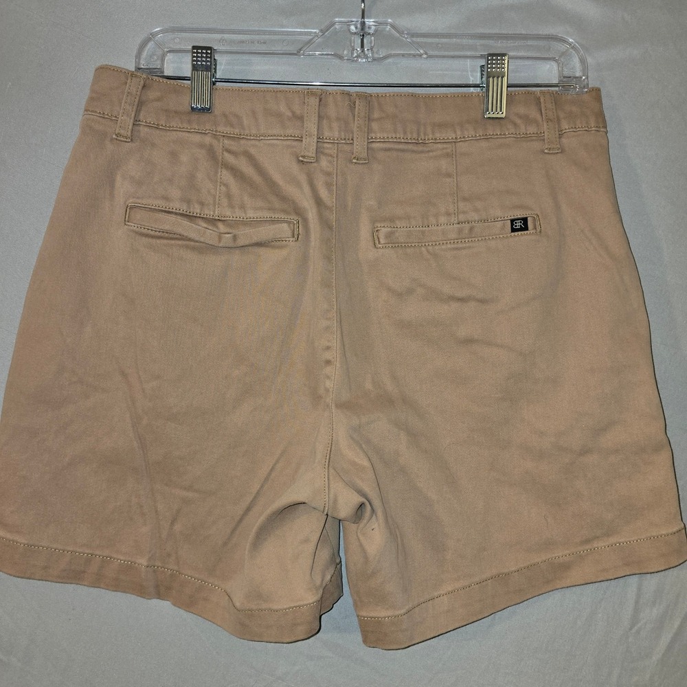 Banana Republic Chino Shorts 12 Women Tan Khaki Stretch Cotton Mid Rise Classic - Picture 5 of 7